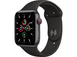 Смарт-годинник Apple Watch SE GPS + Cellular 44mm Space Gray Aluminum Case with Black Sport B. (MYER2)