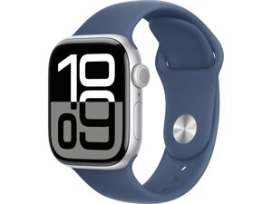 Смарт-годинник Apple Watch Series 10 GPS 42mm Silver Alu. Case w. Denim Sport Band - M/L (MWWC3)