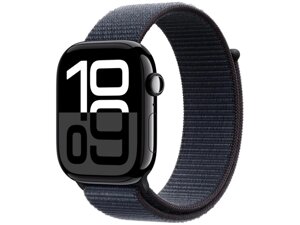 Смарт-годинник Apple Watch Series 10 GPS 46mm Jet Black Aluminum Case w. Ink Sport Loop (MWWR3)