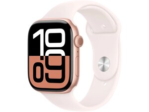 Смарт-годинник Apple Watch Series 10 GPS 46mm Rose Gold Alu. Case w. Light Blush Sport Band - S/M (MWWT3)