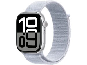 Смарт-годинник Apple Watch Series 10 GPS 46mm Silver Aluminum Case w. Blue Cloud Sport Loop (MWWN3)