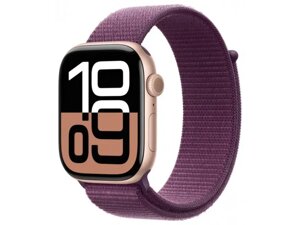 Смарт-годинник Apple Watch Series 10 GPS + Cellular 42mm Rose Gold Aluminum Case w. Plum S. Loop (MWXC3)