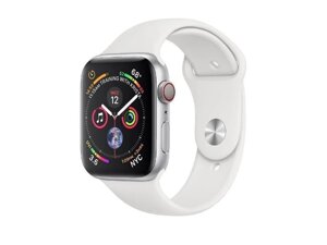 Смарт-годинник Apple Watch Series 4 GPS + LTE 44mm Aluminum Case w. White Sport B. (MTUU2)