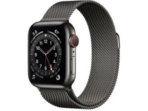 Смарт-годинник Apple Watch Series 6 GPS + Cellular 40mm Graphite Stainless Steel Case w. Graphite Milanese L.