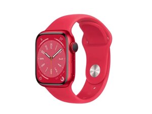 Смарт-годинник apple watch series 8 GPS + cellular 41mm product RED aluminum case w. product RED S. band (MNJ23)