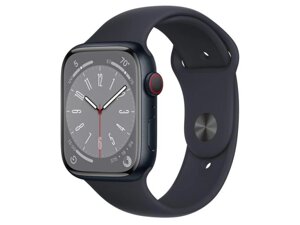 Смарт-годинник Apple Watch Series 8 GPS + Cellular 45mm Midnight Aluminum Case w. Midnight Sport Band (MNK43)