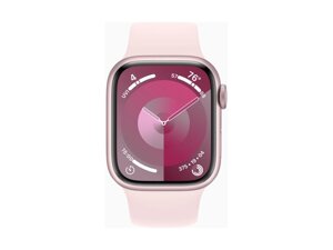 Смарт-годинник Apple Watch Series 9 GPS 41mm Pink Aluminum Case w. Light Pink S. Band - S/M (MR933)