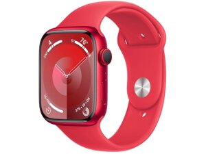 Смарт-годинник apple watch series 9 GPS 45mm product RED alu. case w. product RED sport band - S/M (MRXJ3)