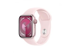 Смарт-годинник Apple Watch Series 9 GPS + Cellular 41mm Pink Alu. Case w. Light Pink Sport Band - M/L (MRJ03)