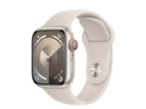 Смарт-годинник Apple Watch Series 9 GPS + Cellular 41mm Starlight Alu. Case w. Starlight Sport Band - S/M (MRHN3)