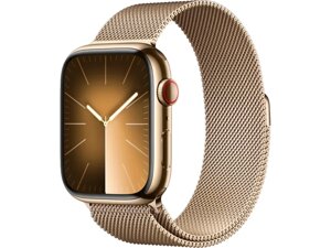 Смарт-годинник Apple Watch Series 9 GPS + Cellular 45mm Gold S. Steel Case w. Gold Milanese Loop (MRMU3)