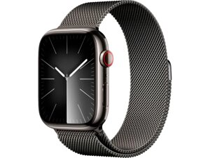 Смарт-годинник Apple Watch Series 9 GPS + Cellular 45mm Graphite S. Steel Case w. Graphite Milanese Loop (MRMX3)