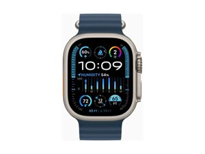 Смарт-годинник Apple Watch Ultra 2 GPS + Cellular 49mm Titanium Case with Blue Ocean Band (MREG3)