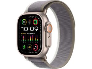 Смарт-годинник Apple Watch Ultra 2 GPS + Cellular 49mm Titanium Case with Green/Gray Trail Loop - S/M (MRF33)