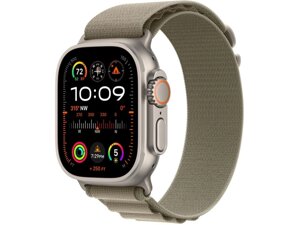 Смарт-годинник Apple Watch Ultra 2 GPS + Cellular 49mm Titanium Case with Olive Alpine Loop - Large (MRF03/MRFK3