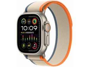 Смарт-годинник Apple Watch Ultra 2 GPS + Cellular 49mm Titanium Case with Orange/Beige Trail Loop - M/L (MRF23)