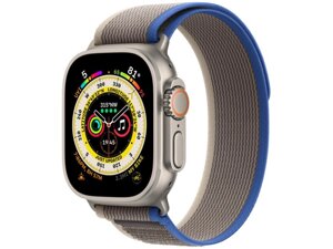 Смарт-годинник Apple Watch Ultra GPS + Cellular 49mm Titanium Case with Blue/Gray Trail Loop - S/M (MNHE3/MNHL3)