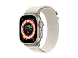 Смарт-годинник Apple Watch Ultra GPS + Cellular 49mm Titanium Case with Starlight Alpine Loop - Medium MQFR3 UA