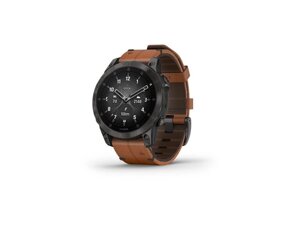 Смарт-годинник Garmin Epix (Gen 2) Sapphire - B. Titanium w. Chestnut L. Band (010-02582-30)