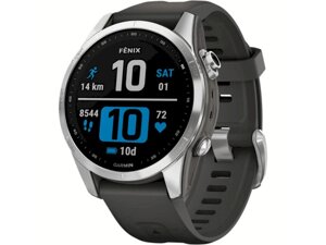 Смарт-годинник Garmin Fenix 7S Silver with Graphite Band (010-02539-00/01)