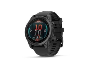 Cмарт-годинник Garmin Fenix E 47mm AMOLED Slate Gray Steel with Black Silicone Band (010-03025-03/01)