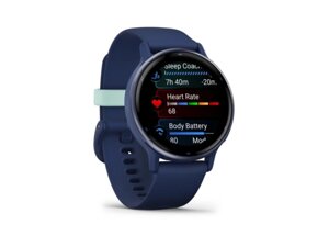 Смарт-годинник Garmin vivoactive 5 Metallic Navy Aluminum Bezel with Navy Case and Silicone Band (010-02862-12)