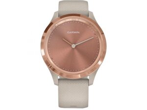 Смарт-годинник Garmin Vivomove 3s Rose Gold Stainless Steel Bezel w. Light Sand and Silicone B. (010-02238-02)