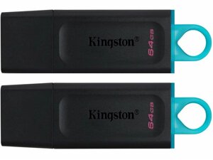 USB флеш нагромадічувач Kingston 2 x 64 GB DataTraveler Exodia USB 3.2 (DTX/64GB-2P)