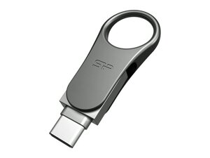 USB флеш накопичувач Silicon Power 128 GB DriveMobile C80 USB 3.1 + Type-C Silver (SP128GBUC3C80V1S)