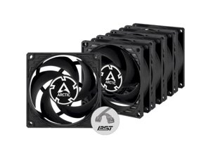 Вентилятор для корпусу arctic P8 PWM PST 5-fan pack black (ACFAN00154A)