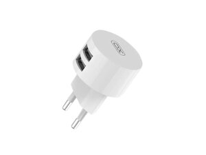 Зарядний пристрій XO L62 2.4A/2USB + microUSB White