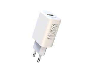 Зарядний пристрій XO L85 18W/1USB + microUSB White