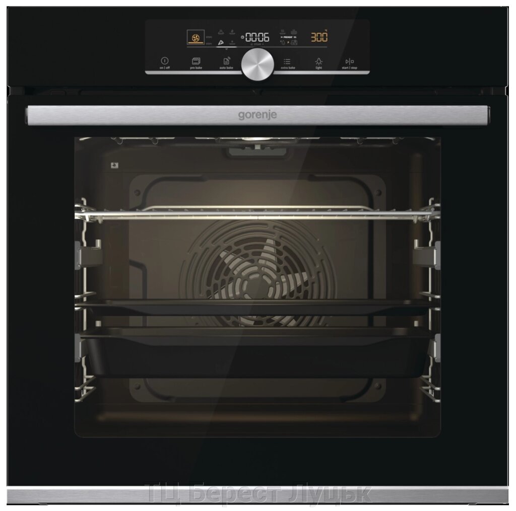 Gorenje BOSX6747A01BG Духова шафа електрична, 77л, A+, дисплей, покрокове випікання, чорний від компанії ТЦ Берест Луцьк - фото 1