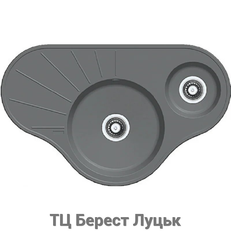 Гранітна мийка Arc 94x58x15 Titanium від компанії ТЦ Берест Луцьк - фото 1