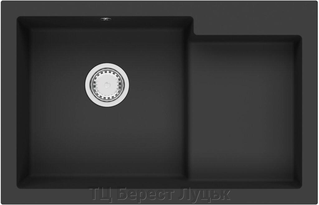 Гранітна мийка Cubix 79x51 K Antracit від компанії ТЦ Берест Луцьк - фото 1