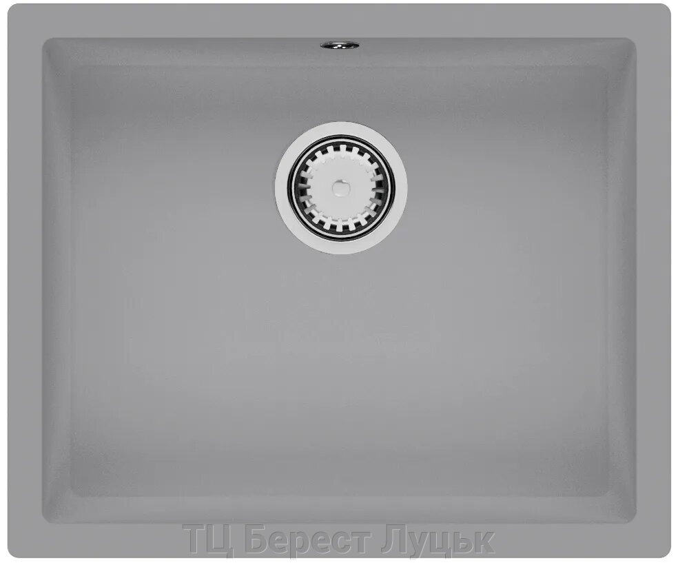 Гранітна мийка Quadro 55x46 Grey Metallic від компанії ТЦ Берест Луцьк - фото 1