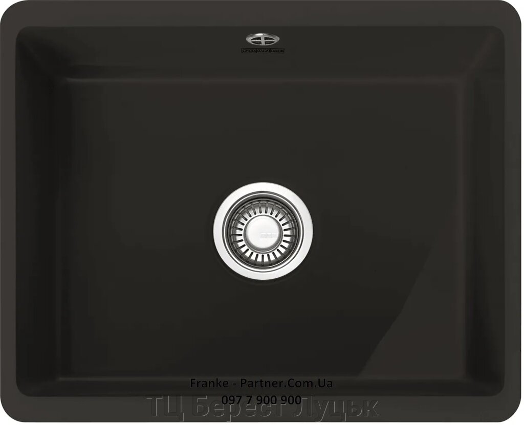 Кухонна мийка Franke Mythos KBK 110-50 (126.0380.350) керамічна - монтаж під стільницю - колір Чорний матовий від компанії ТЦ Берест Луцьк - фото 1