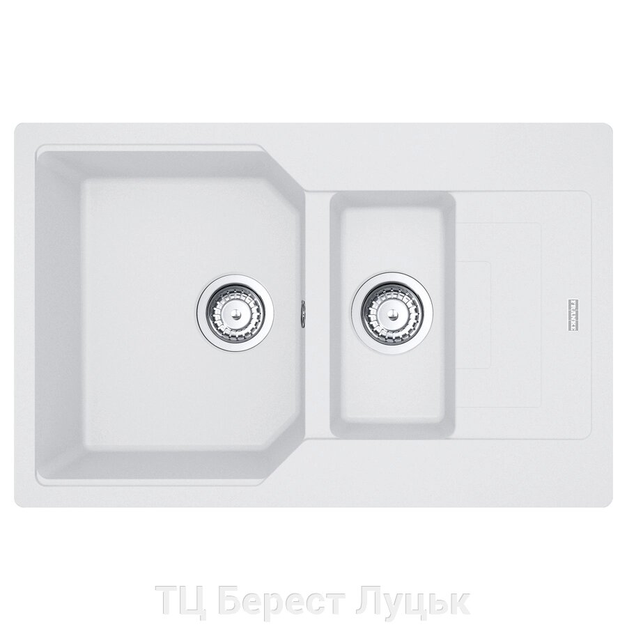Кухонна мийка Franke Urban UBG 651-78 гранітна  врізна  оборотна  колір Білий -пластиковий коландер у комлекті від компанії ТЦ Берест Луцьк - фото 1