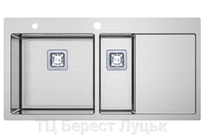 Кухонна мийка TOP 89x15 Left (890x510) 1.2 мм від компанії ТЦ Берест Луцьк - фото 1
