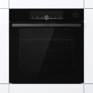 Gorenje Духова шафа електрична, 77л, A+, пара, дисплей, 300 °C, Wi-Fi, чорний