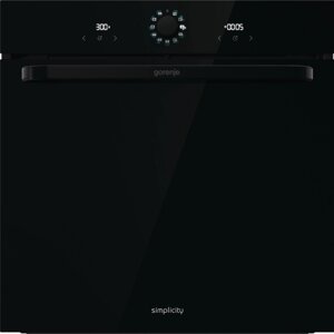 Gorenje Духова шафа електрична, 77л, A, пара, дисплей, макс. темпер.-300, чорний