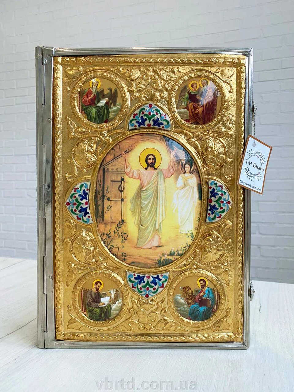 Євангеліє в позолоченому окладі на українській мові, 28х38 см від компанії ТОВ ТД Волинь Бізнес Ресурс - фото 1