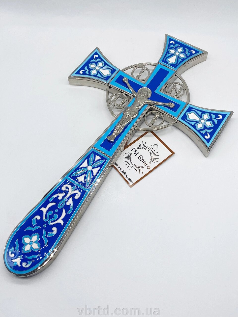 Хрест напрестольний Мальтійський, емаль 18,5х32 см від компанії ТОВ ТД Волинь Бізнес Ресурс - фото 1