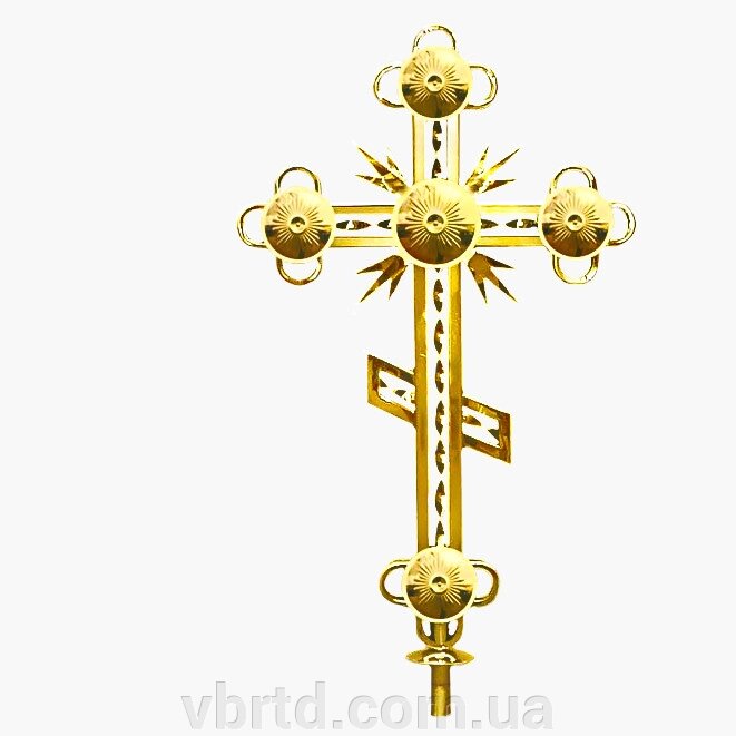 Хрест шестикутний православний на купол з кулею та напиленням нітрид титану, 0,5 - 7 м від компанії ТОВ ТД Волинь Бізнес Ресурс - фото 1
