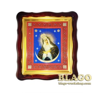 Ікона Божої матері Остробрамська, на дереві, фігурна рамка, 34х39 см