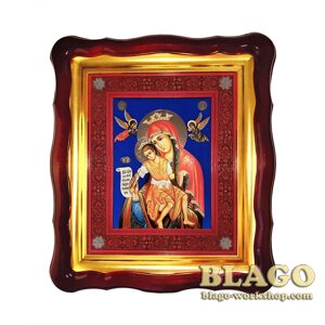 Ікона Божа Матір, на дереві, фігурна рамка, 34х39 см