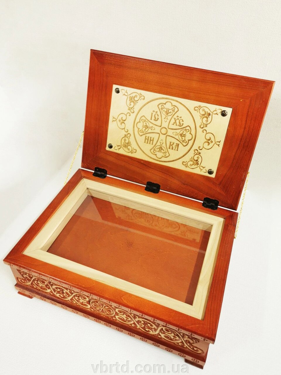 Ковчег для частинок святих мощей дерев'яний різьблений, 35х25х14 см від компанії ТОВ ТД Волинь Бізнес Ресурс - фото 1