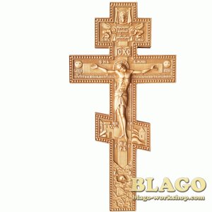 Хрест напрестольний дерев'яний різьблений, 25х3х50 см