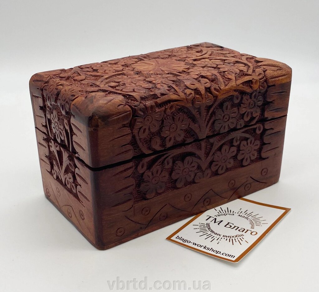 Ладаниця дерев'яна (шкатулка), Греція, 12,5х7х7см від компанії ТОВ ТД Волинь Бізнес Ресурс - фото 1