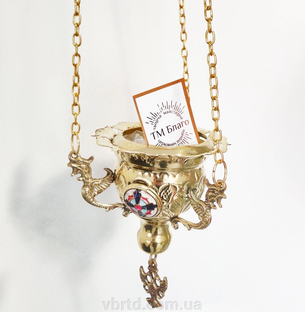 Лампада підвісна Греція, Лампада подвесная Греция, Vigil lamp (hanging), 10х10,5 см від компанії ТОВ ТД Волинь Бізнес Ресурс - фото 1